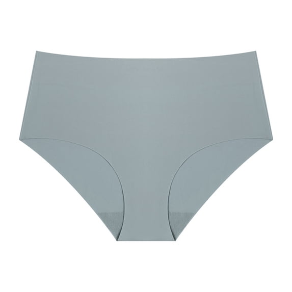 Women's Seamless Athletic Underwear Moisture Wicking Quick Dry Sport Panties No Show Hipster Briefs Light Gray L