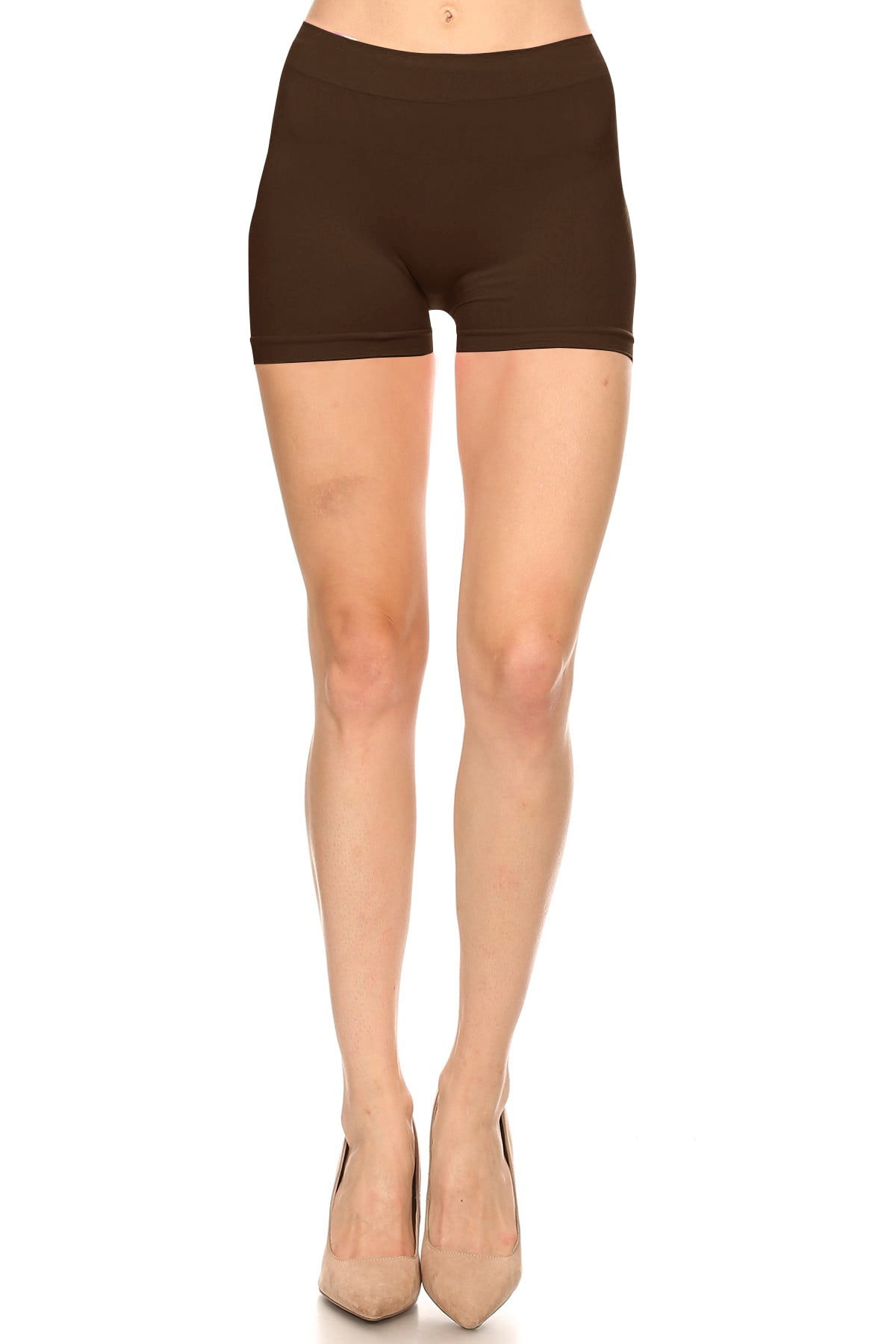 Bonded Seam Short Bike Shorts 605, Beige & Light Ivory