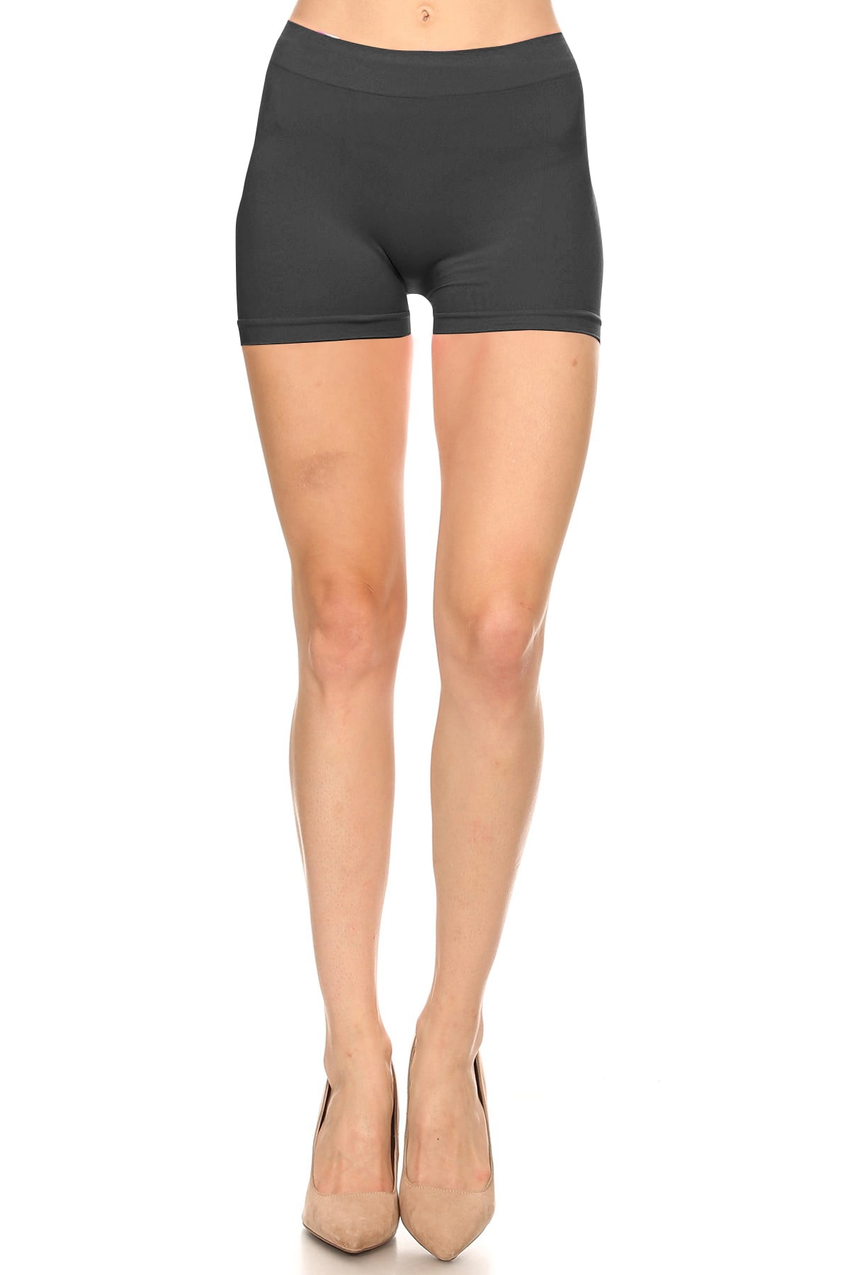 Women s Seamless Bike Shorts Stretch Moisture Wicking Bodycon Walmart