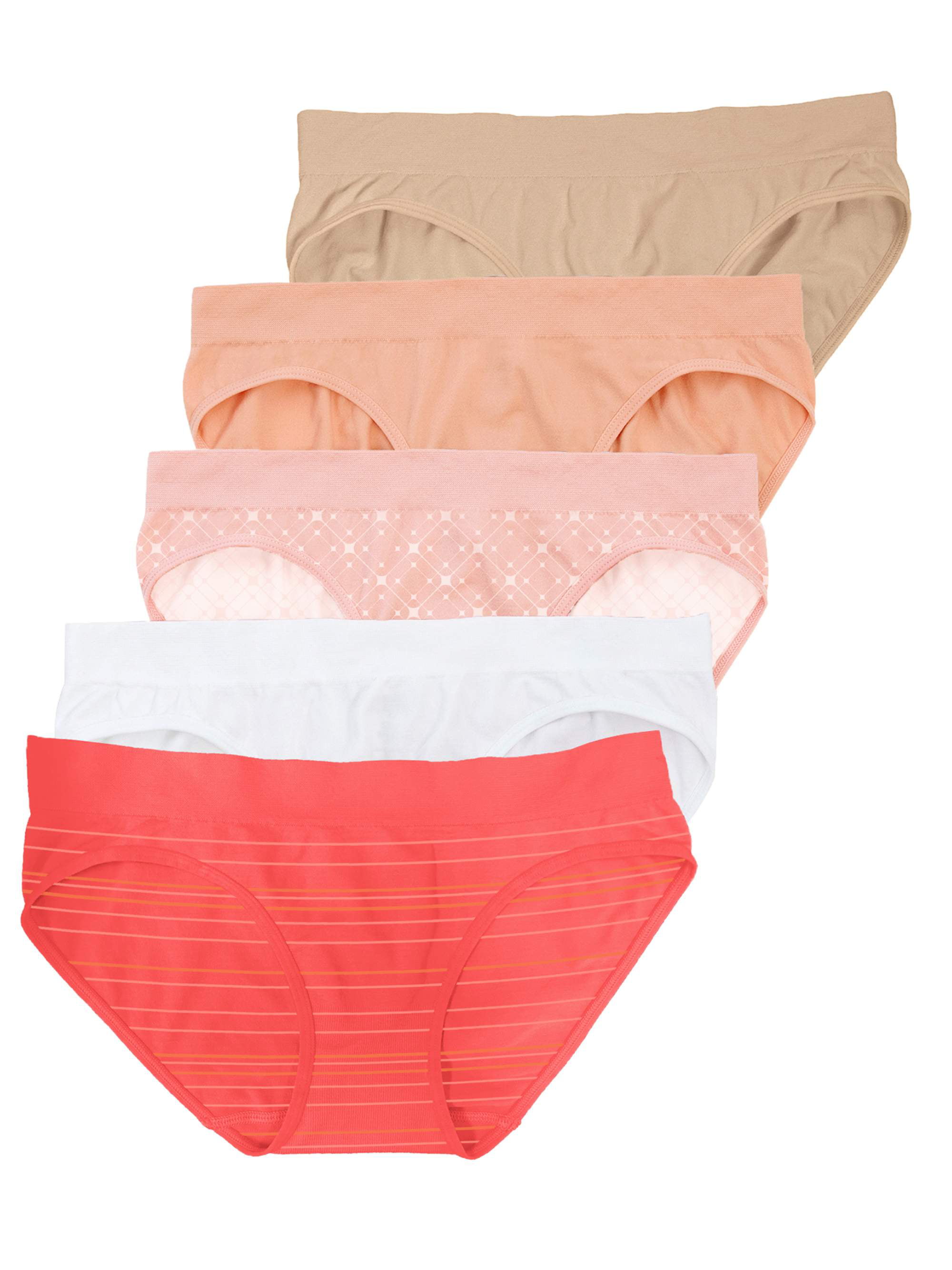 Secret treasures women's seamless bikini panties, 5-pack 