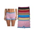 thumbnail image 1 of Women’s Seamless Boxer Briefs 6-Pack One Size Fits Most (S–L) Comfortable Stretch Underwear in Assorted Colors, 1 of 4
