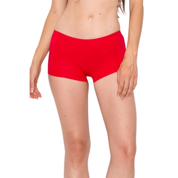 Women’s Seamless Boyfriend Shorts - Red