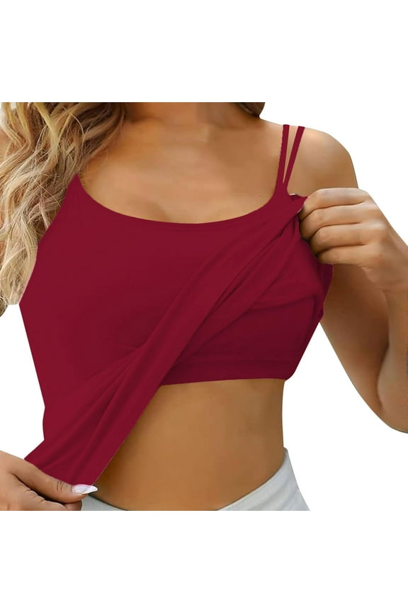 Women's Seamless Bralette Camisole Built In Pads Inner Tank Top Backless Design Comfortable Stretchy Support