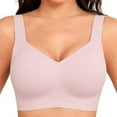 thumbnail image 1 of Women's Seamless Bras No Underwire Scalloped Push Up Bras Soft Wireless Comfort Bralettes Full Coverage, 1 of 3