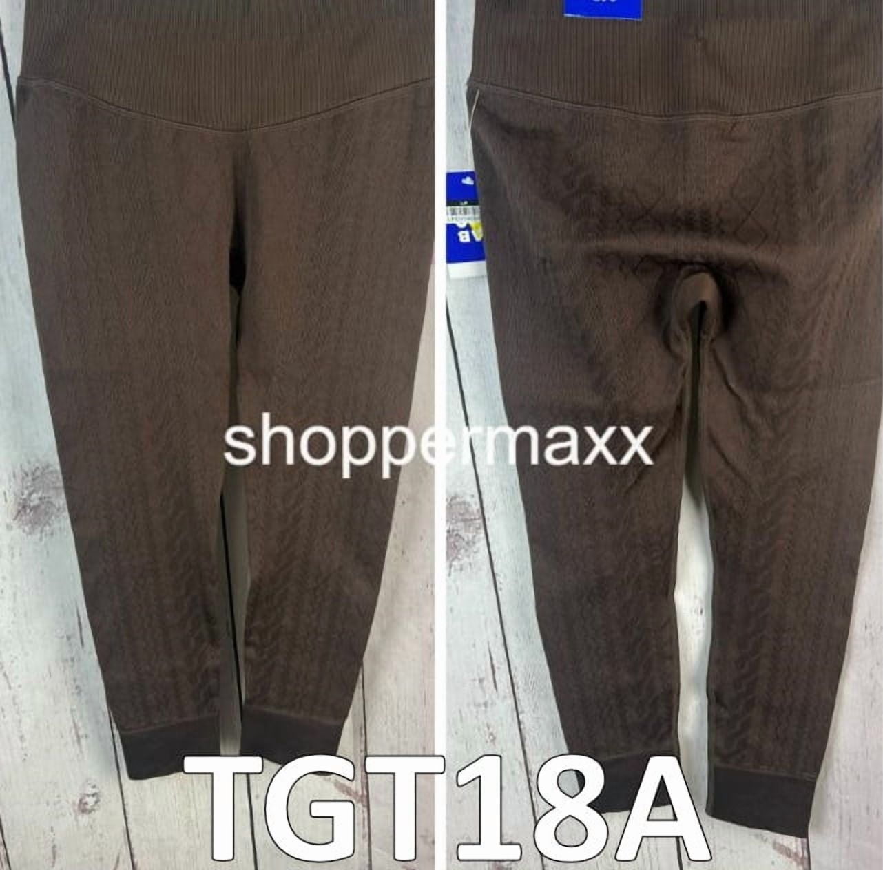 Women's Seamless Cable Knit 7/8 Leggings JoyLab, Dark Brown