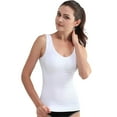 thumbnail image 1 of Women's Seamless Camisole Tank Top Wide Strap Vest Control Waist Undershirt Elastic Slimming Shapewear Tops, 1 of 4