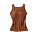thumbnail image 1 of Women's Seamless Camisole Tank Top with Soft Chest Pad, Wire-Free Summer Essential for Comfortable Layering,Coffee 2XL, 1 of 5
