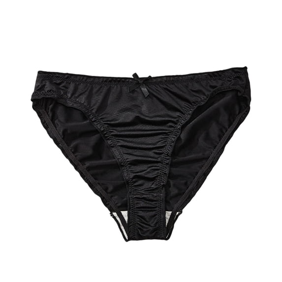 Women's Seamless Cheeky Underwear Cute Soft Satin Low Rise Stretch Hipster Bikini Panties