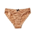 thumbnail image 1 of Women's Seamless Cheeky Underwear Cute Soft Satin Low Rise Stretch Hipster Bikini Panties, 1 of 9
