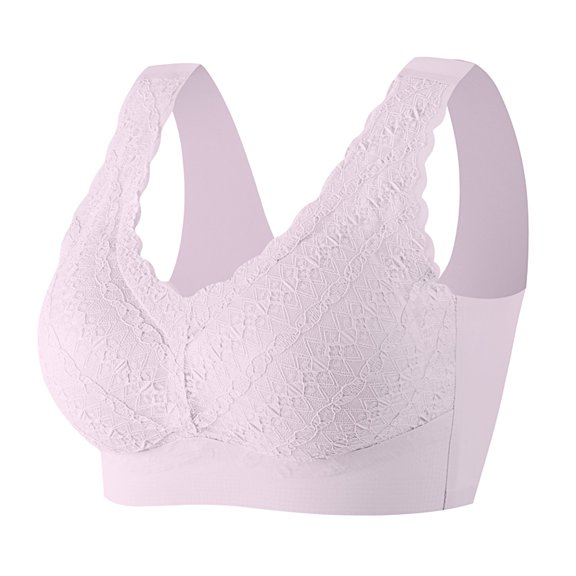 Women's Seamless Comfort Traceless Adjustable Wireless Bra Soft Support Fixed Cup Side Fold Design