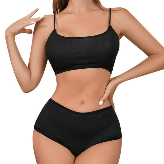 Women's Seamless Comfortable Sports Bra Set Push Up Breathable Underwear Casual Pure Color