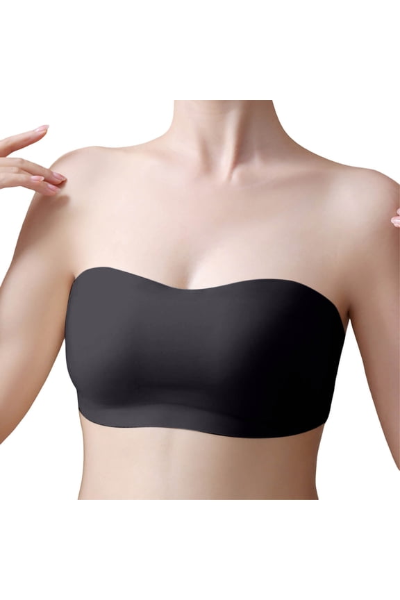 Women's Seamless Drop Strapless Bra Removable Convertible Shoulder Straps Everyday Wear Bandeau