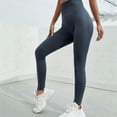 thumbnail image 1 of Women's Seamless Fitness Leggings, High Waist Tummy Control Yoga Pants for Butt Lifting, Naked Feel Workout Leggings for Gym and Casual Wear-Navy, 1 of 7