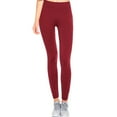 thumbnail image 1 of Women's Seamless Fleece Lined Winter Leggings, Dark Red, One Size, 1 Piece, 1 of 2