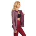 thumbnail image 1 of Women's Seamless Full Zipper Jacket with Hoodie and Thumb Holes, 1 of 5