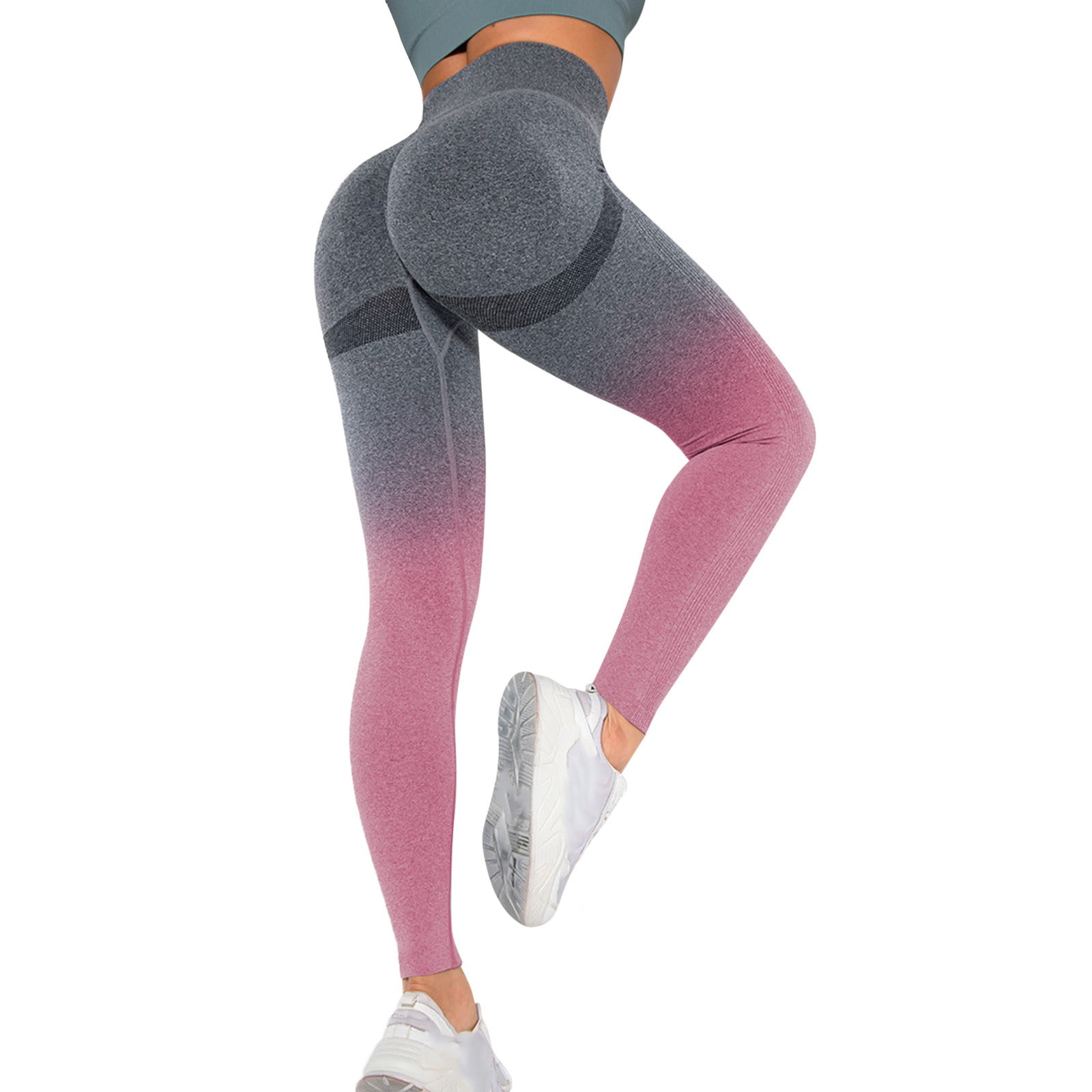 Women's Seamless Gradient Yoga Pants Tight Fitness Pants Sports Running