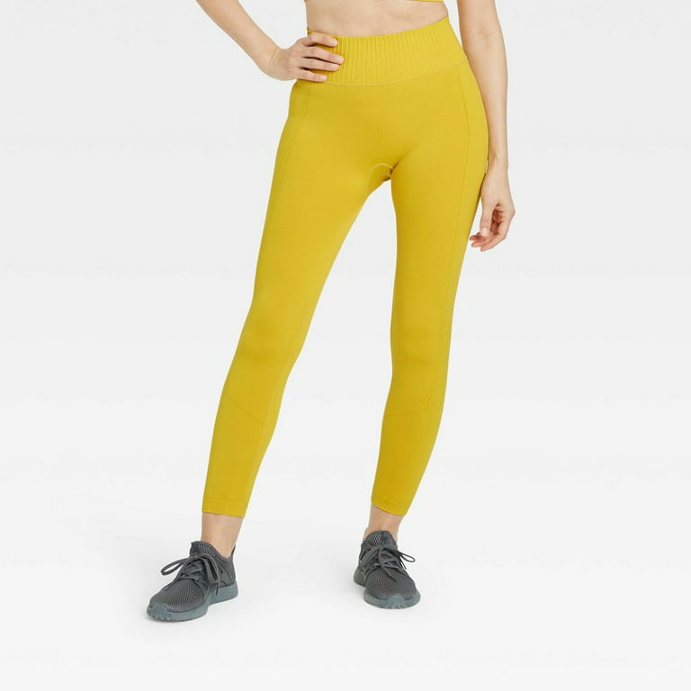 Women's Seamless High-Rise 7/8 Leggings - All in Motion Antique Gold XS 