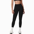 thumbnail image 1 of Women's Seamless High Waist Compression Leggings with Sculpting Back Detail and Stretch Knit Fabric - Small, Black, 1 of 6