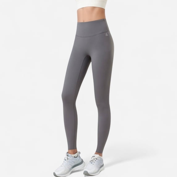 Women's Seamless High Waist Leggings with Compression Fit and Ultra-Smooth Second Skin Feel - Large, Gray