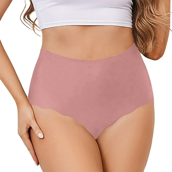 Women's Seamless High Waist Panties Breathable Gusset No Show Underwear Comfortable Everyday Wear