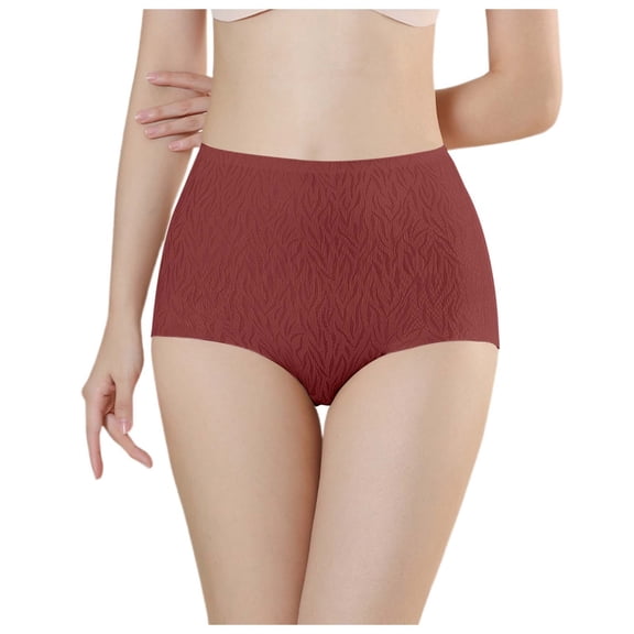 Women's Seamless High Waist Panties Breathable Pure Gusset Briefs Feeling Floral Lift & Underwear Comfortable Soft Fit