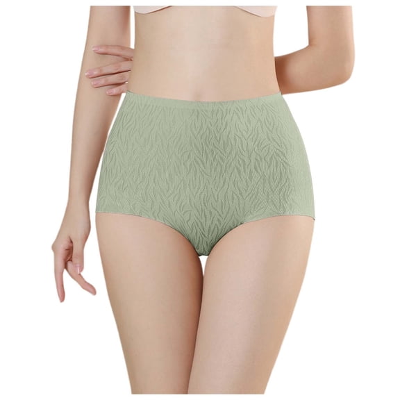 Women's Seamless High Waist Panties Breathable Pure Gusset Briefs Feeling Floral Lift & Underwear Comfortable Soft Fit