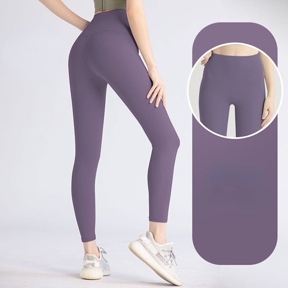 Women's Seamless High Waist Peach Butt Fitness Running Yoga Pants, Traceless Tummy Control Quick-Dry Workout Leggings