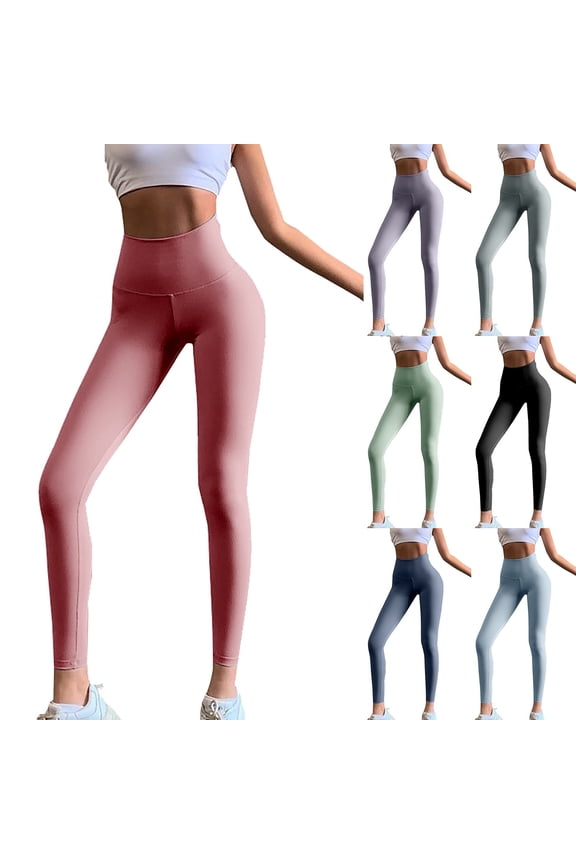 Women's Seamless High Waist Yoga Pants with Back Bow Detail Tummy Control Workout Leggings