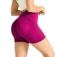 thumbnail image 1 of Women's Seamless High-Waist Yoga Shorts – 3-Inch Inseam Peach Butt-Lifting Breathable Fitness Shorts for Running, Gym & Hot Yoga,Hot Pink S, 1 of 3