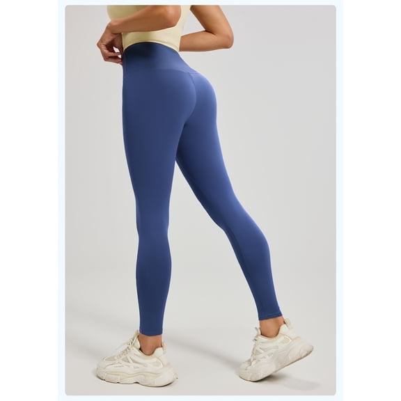 Women’s Seamless High-Waisted Yoga Pants – Peach Lift Tummy Control No Front Seam Stretch Workout Leggings