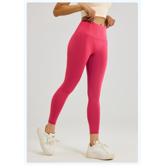 Women’s Seamless High-Waisted Yoga Pants – Peach Lift Tummy Control No Front Seam Stretch Workout Leggings