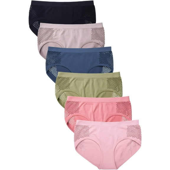 Women's Seamless Hipster Panties Underwear Multi-Pack, One Size, 6-Pack