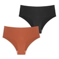 thumbnail image 1 of Women’s Seamless Hipster Underwear No Show Panties Soft Stretch Bikini Underwears 3 Pack (3Color), 1 of 9