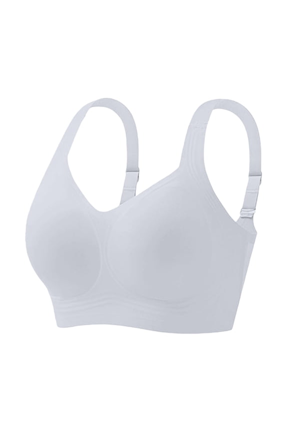 Women's Seamless Jelly Soft Support Wireless Push Up Bra, Full Coverage Lifting Bralette Comfortable Everyday Underwear No Steel Ring Crop Top