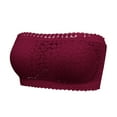 thumbnail image 1 of Women's Seamless Lace Back Tube Top, One Piece Wrap Chest Bandeau Bra, 1 of 2