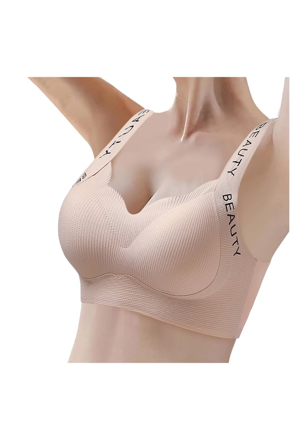 Women's Seamless Lift Up Plus Size Bra - Full Cup Push Up, No Underwire - Nylon Spandex for Support & Comfort