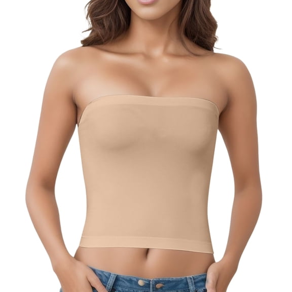 Women's Seamless Longline Bra - Comfortable, Anti-Smear, Nylon Spandex, One Size Fits S-M