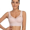 thumbnail image 1 of Women's Seamless Mesh Support Bra Lace Comfortable No Underwire Padded Push Up Soft Back Smoothing Bra, 1 of 6