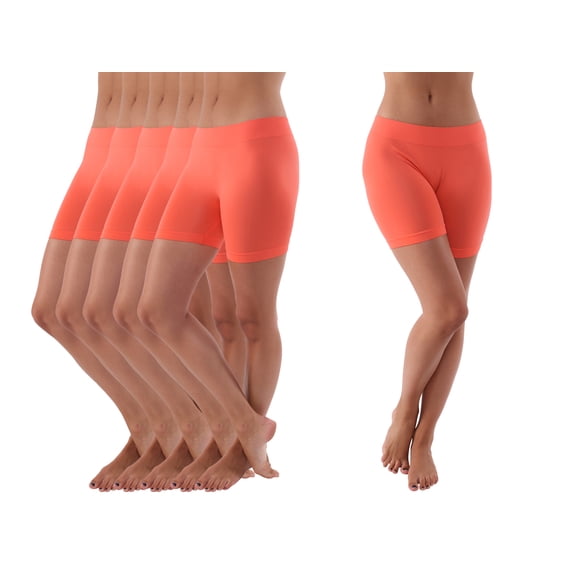 Women's Seamless Mini Shorts Body Contouring Active Wear - Value Saver Multi Pack