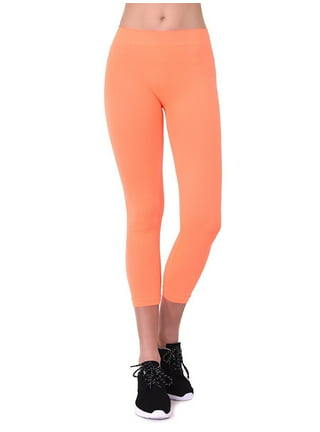 Buy Pelian Women Orange Cotton Full Length Legging (XL) Online at