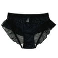 thumbnail image 1 of Women's Seamless Panty High Waist No Show Invisible Ruffle Ice Silk Stretch Soft Underwears Bikini Underwear Hipster, 1 of 3