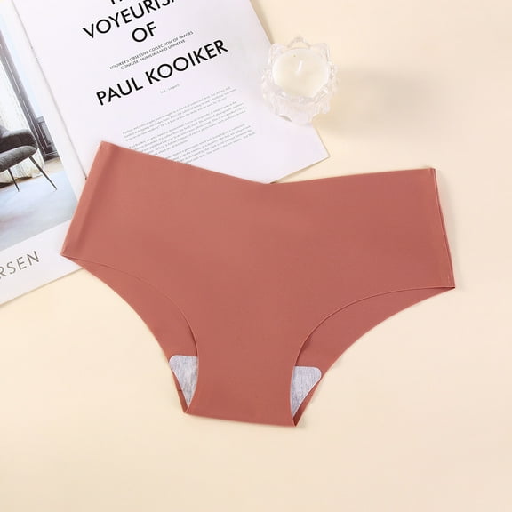 Women's Seamless Quick-Dry Breathable Antibacterial Ice Silk Nylon Knit Panties, Ladies Invisible Underwear Briefs Intimates