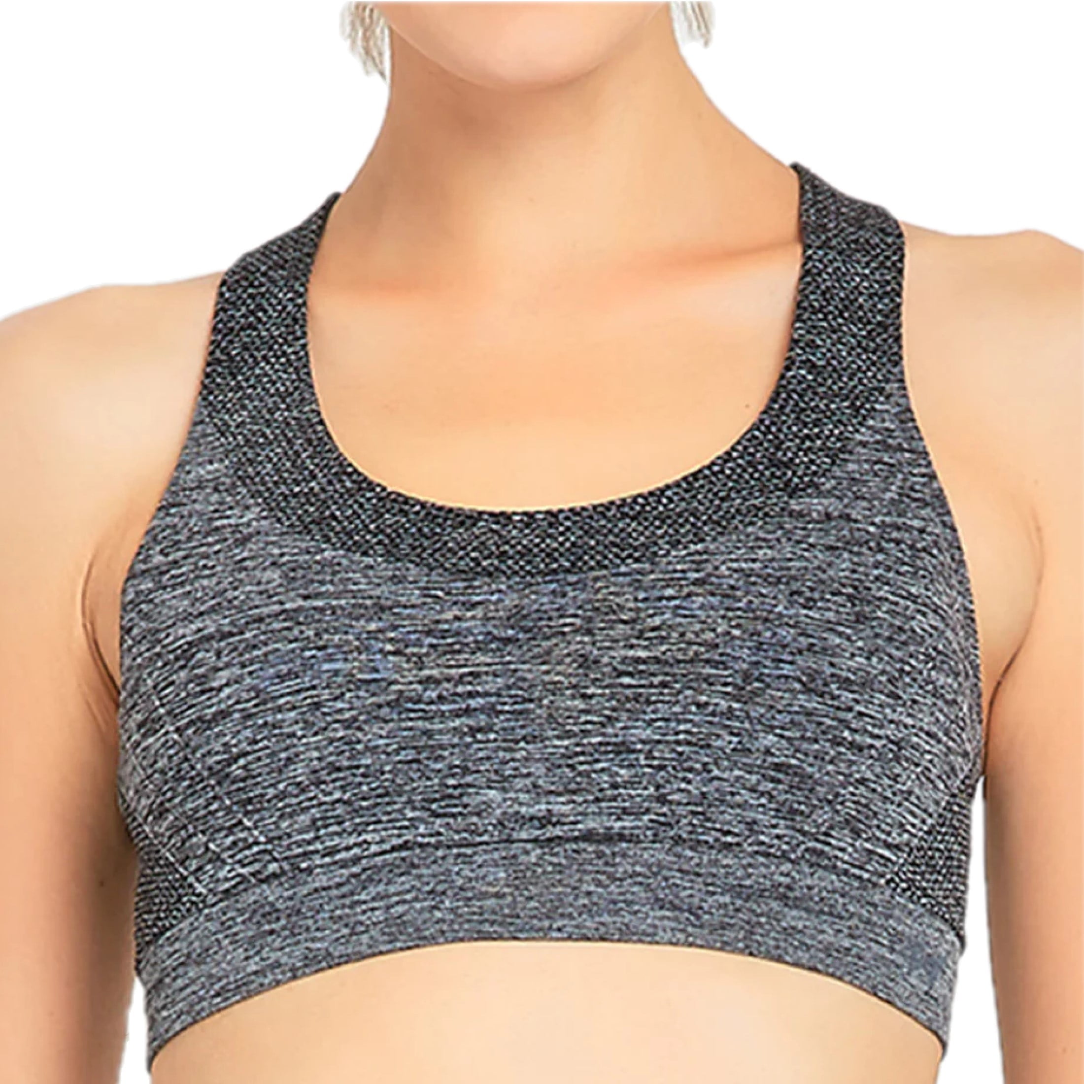 Women's Seamless Racerback Sports Bra, Heather Grey S, 1 Pack
