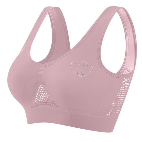 Women's Seamless Racerback Sports Bra High Impact Support Yoga Gym Workout Fitness with Soft Support Regular and Plus Size Comfortable Bras