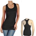 thumbnail image 1 of Women's Seamless Racerback Tank Top Stretch Sleeveless Basic Cami Sports Black, 1 of 4