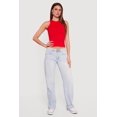 thumbnail image 1 of Women's Seamless Rib Knit Cropped Racerback Tank Top, 1 of 4