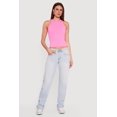 thumbnail image 1 of Women's Seamless Rib Knit Cropped Racerback Tank Top, 1 of 4
