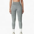 thumbnail image 1 of Women's Seamless Ribbed High Waist Full Length Leggings with Compression Fit - Small, Gray, 1 of 7