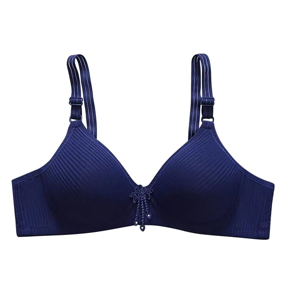 Women's Seamless Scalloped Push up Bras, No Underwire Soft Wireless Comfortable Bralettes, Full Cup Everyday Bra
