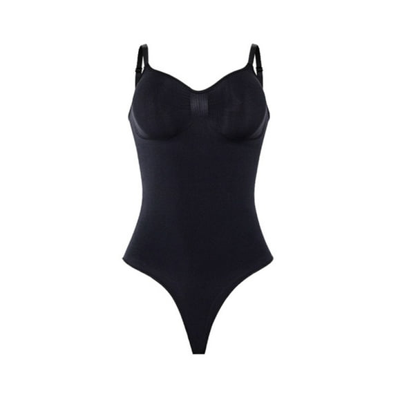 Women's Seamless Shapewear Bodysuit — Tummy Control Body Shaper, Slimming One-Piece Sculpting Bodysuit, Adjustable Straps, Firm Compression Waist Trainer, Seamless Under Dress Smoothing Body Suit